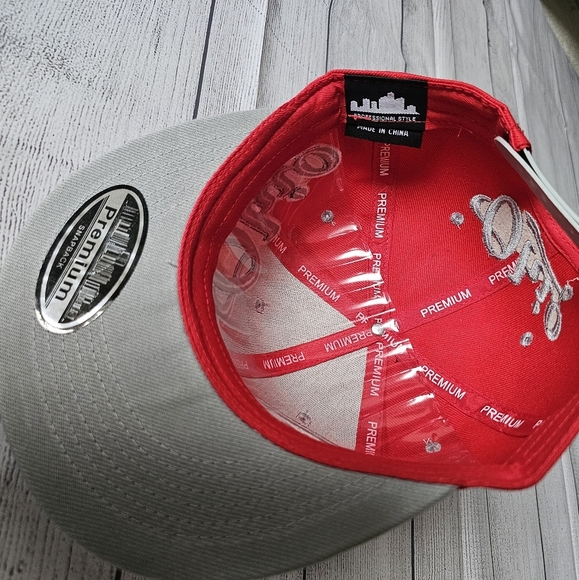 Red and Gray Ohio Snapback Hat - Picture 7 of 8